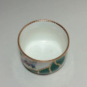 Pot à sucre en porcelaine de Vincennes - Sèvres à décor de rubans verts - XVIIIe siècle