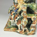 Fountain depicting Bacchus in majolica from Urbino, Patanazzi workshop circa 1580.