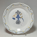 Nevers - Rare decorative plate said "rolling third" - eighteenth century