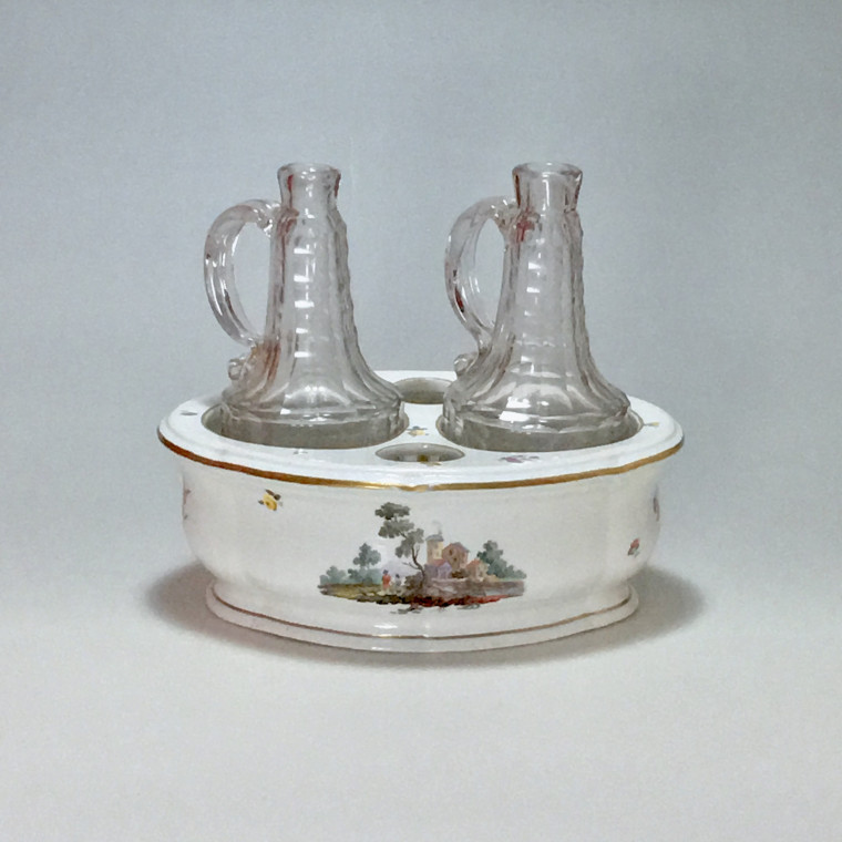 Frankenthal - Cruet set decorated with landscapes - 18th century