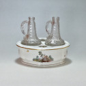 Frankenthal - Cruet set decorated with landscapes - 18th century