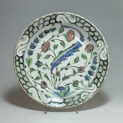 Iznik - Plat à la palme saz - Vers 1600
