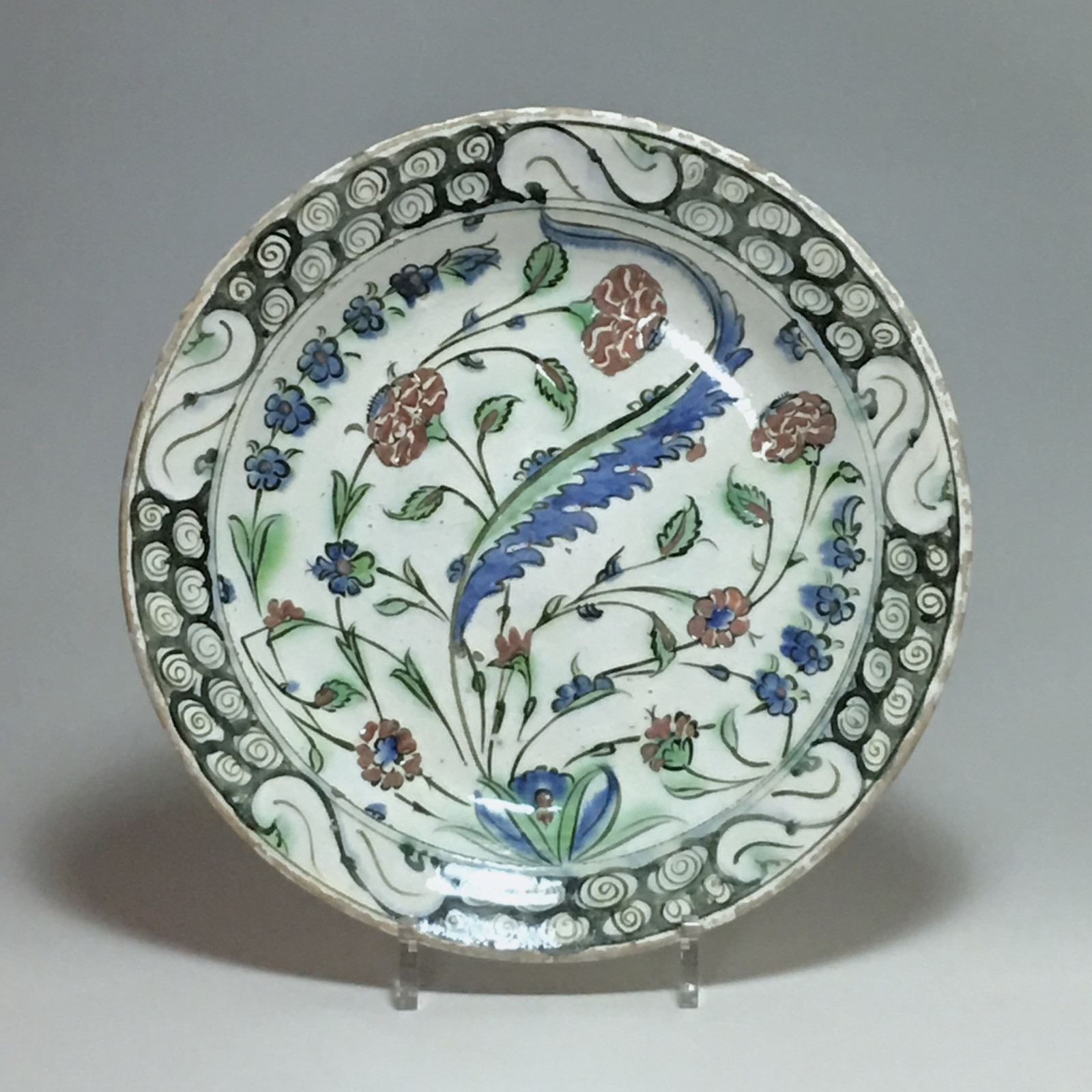 Iznik - Plat à la palme saz - Vers 1600