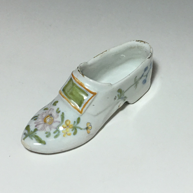 Soulier en faïence de Montpellier - XVIIIe siècle