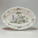 Southwest - Dish with a gardener's decor - late eighteenth century