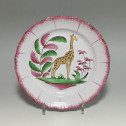 The islettes - Rare giraffe plate - Early Nineteenth century