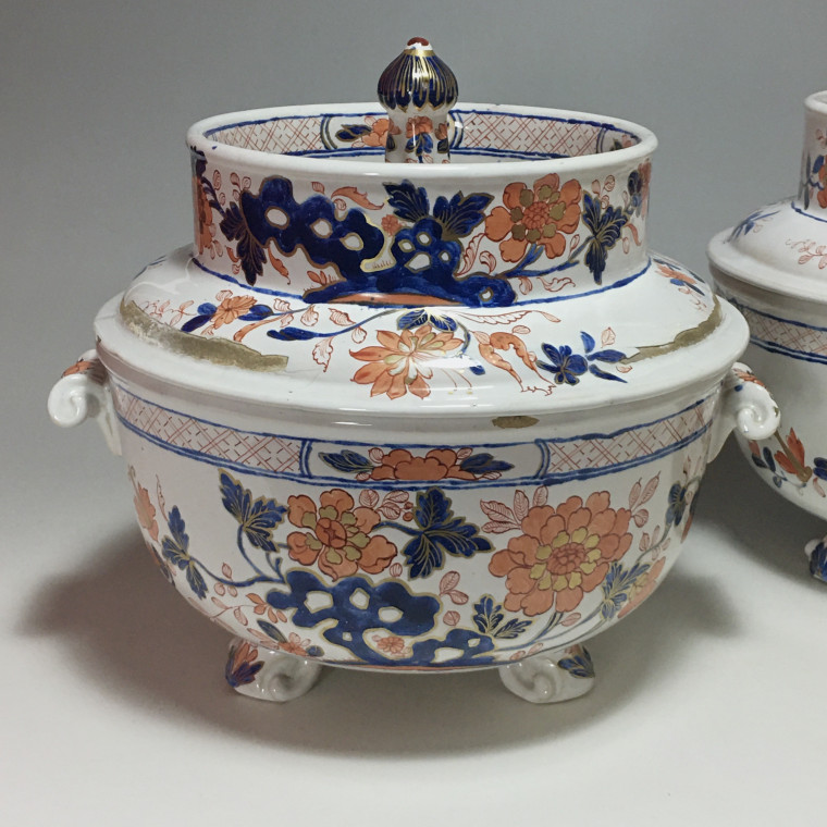 Pair of earthenware coolers from Milan - Pasquale Rubati factory - Eighteenth century