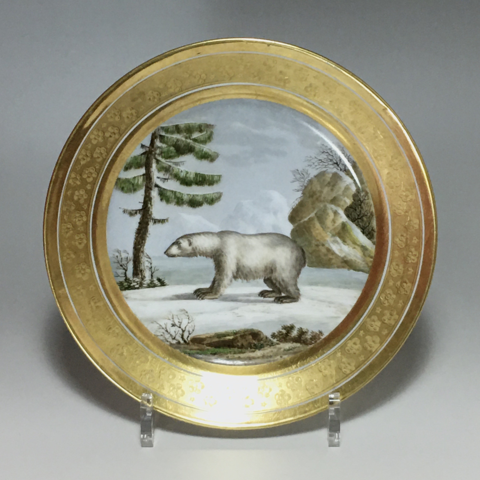 Paris - Three plates with animal decoration - first third of the nineteenth century