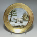 Paris - Three plates with animal decoration - first third of the nineteenth century