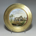 Paris - Three plates with animal decoration - first third of the nineteenth century