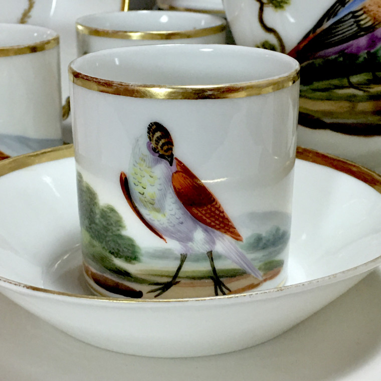 Paris - Service à thé et café à décor doiseaux - Époque empire