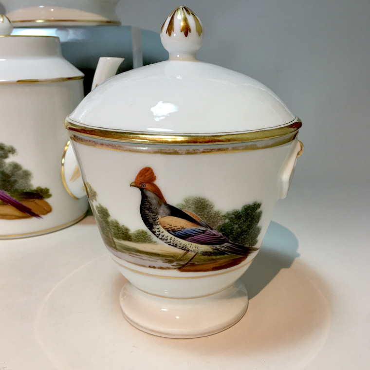 Paris - Tea and Coffee Service with Bird Decor - Empire Period