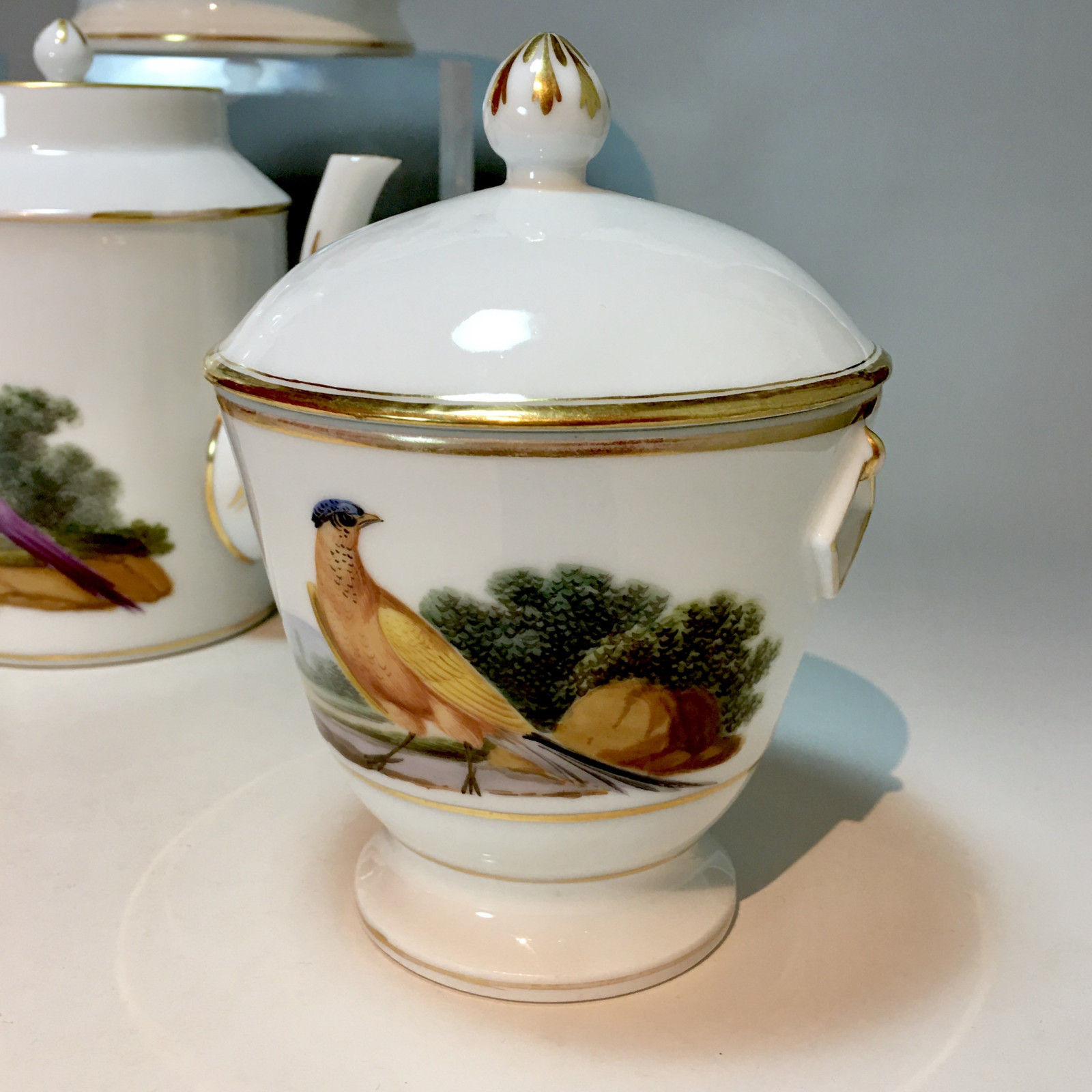 Paris - Tea and Coffee Service with Bird Decor - Empire Period