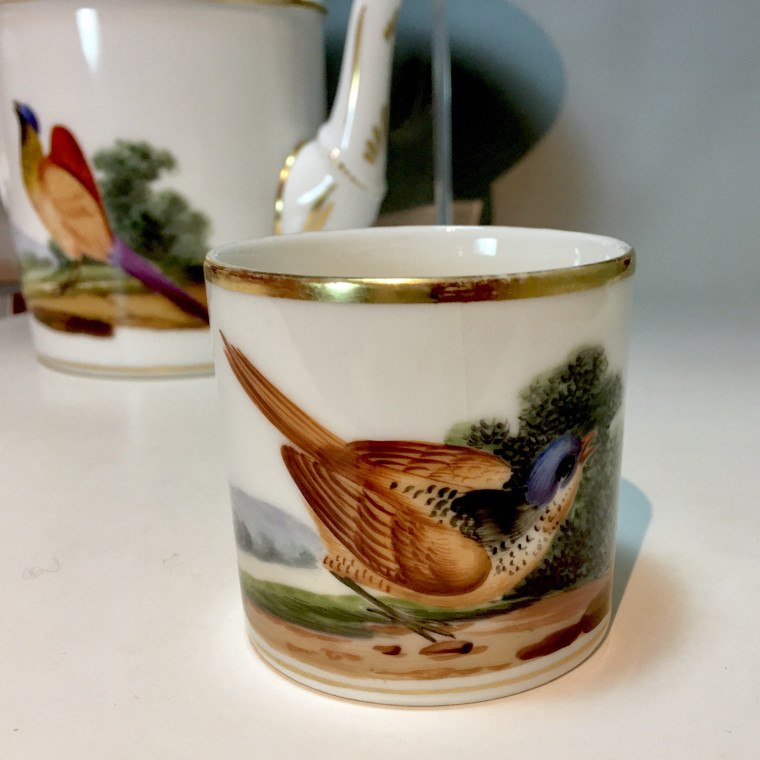 Paris - Tea and Coffee Service with Bird Decor - Empire Period