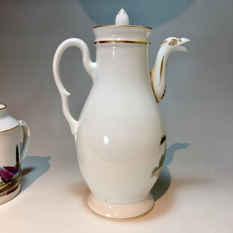 Paris - Tea and Coffee Service with Bird Decor - Empire Period