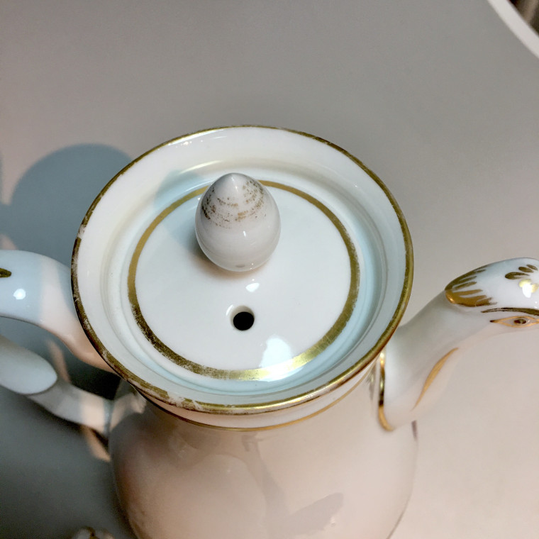 Paris - Tea and Coffee Service with Bird Decor - Empire Period