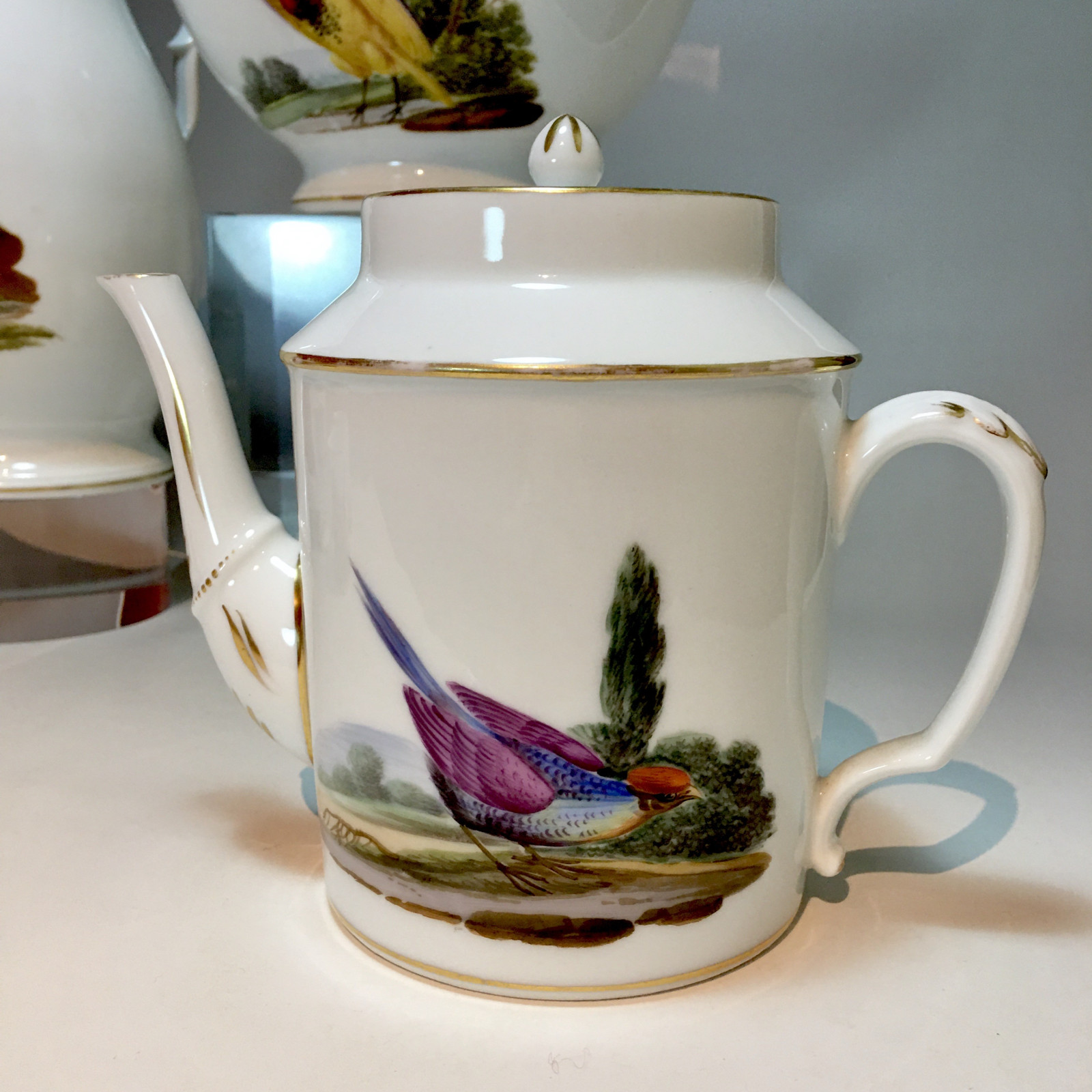 Paris - Tea and Coffee Service with Bird Decor - Empire Period