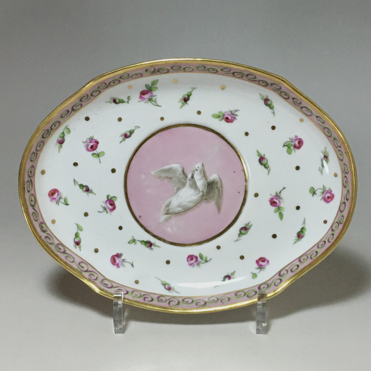 Bouillon couvert et son présentoir en porcelaine de Paris - Époque directoire