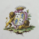 Meillonnas - Rare assiette à décor d'armoiries - XVIIIe siècle