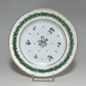 Paris – Assiette en porcelaine (rue du petit carousel) Manufacture du comte d'artois - XVIIIe siècle (1)