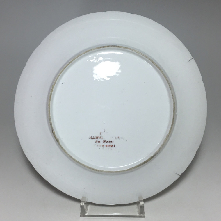 Paris - Porcelain plate from PARIS, Manufacture du Petit Carousel (2) - Eighteenth century