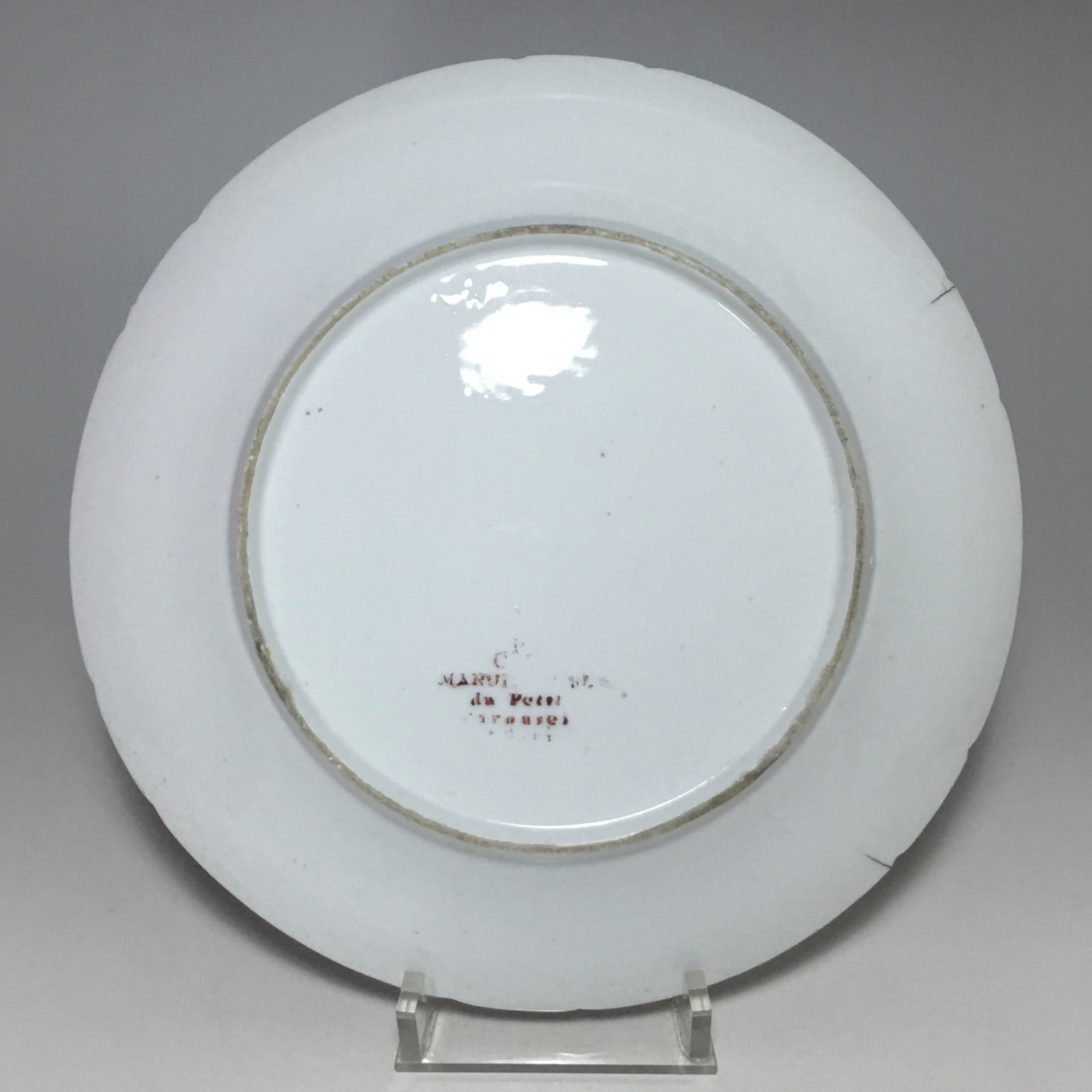 Paris - Porcelain plate from PARIS, Manufacture du Petit Carousel (2) - Eighteenth century