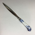 Coupe papier en argent, manche en porcelaine de Saint-Cloud du XVIIIe siècle