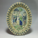 Paris school dish decorated with a religious scene - Nineteenth century
