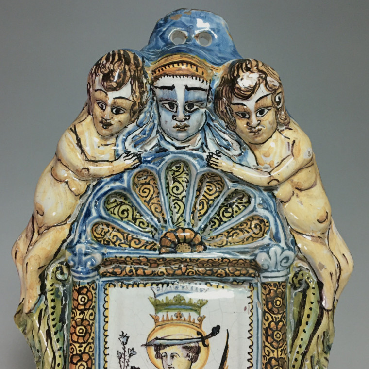 Deruta (Italy) - Large stoup - Early seventeenth century.