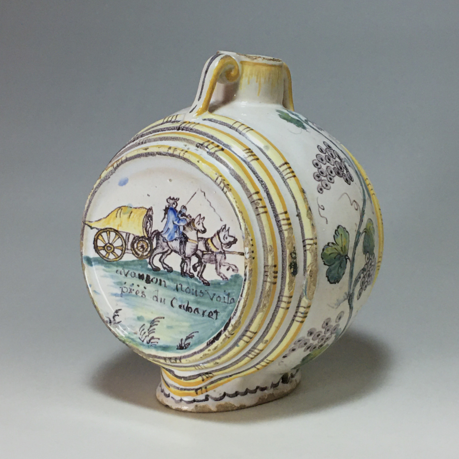 Nevers. Rare tonnelet à décor patronymique - Daté 1788