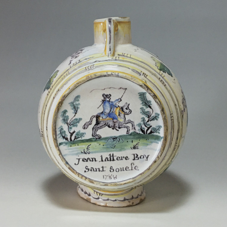 Nevers. Rare tonnelet à décor patronymique - Daté 1788