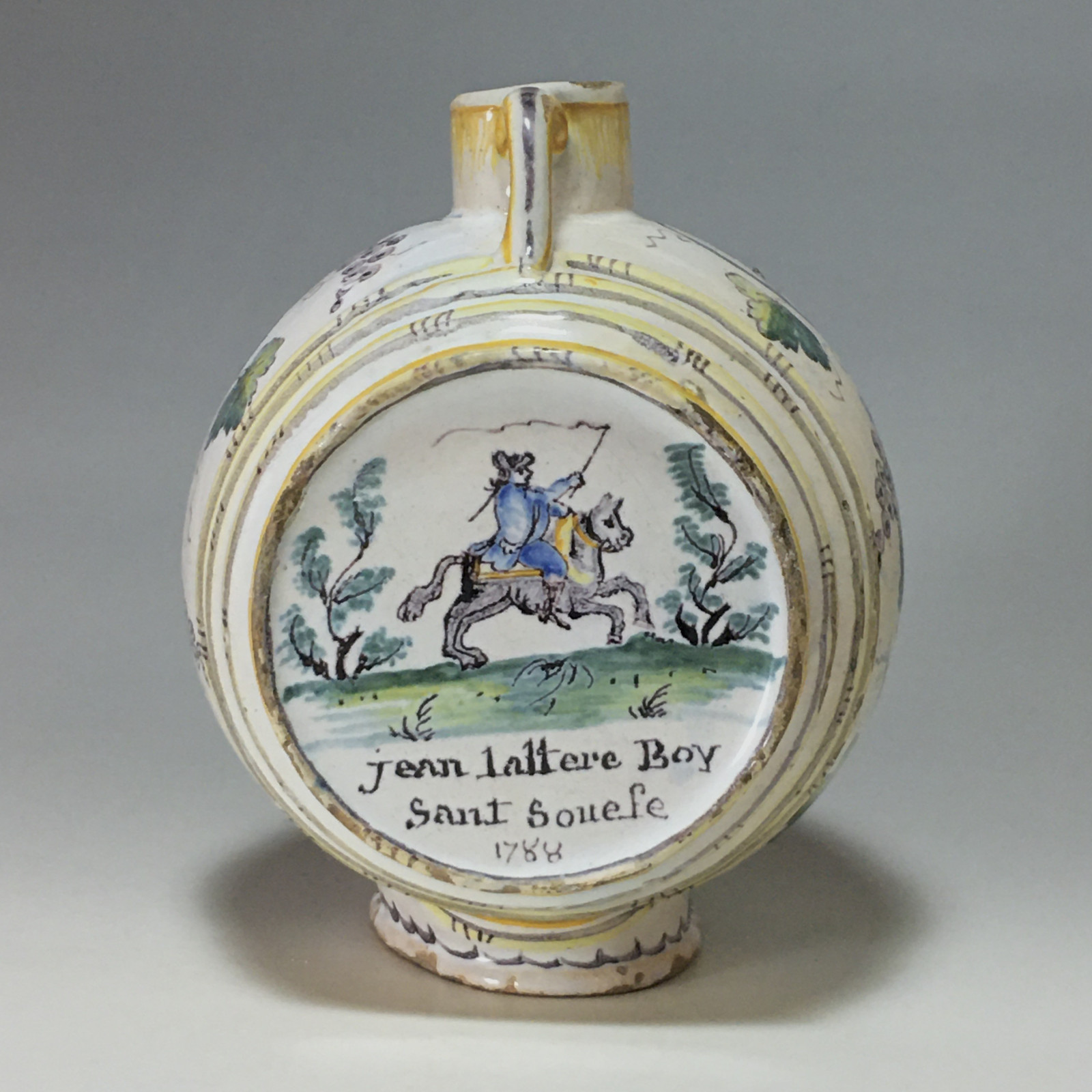 Nevers. Rare tonnelet à décor patronymique - Daté 1788