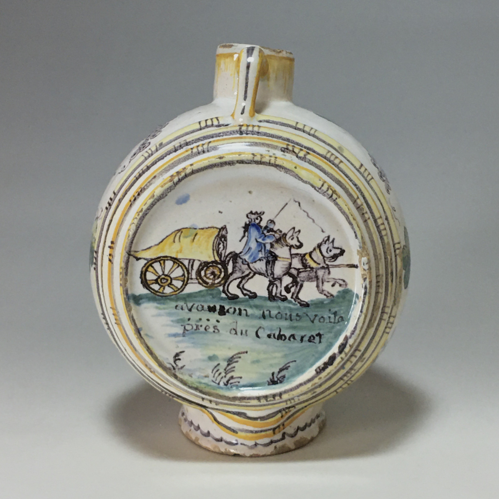 Nevers. Rare tonnelet à décor patronymique - Daté 1788