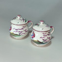 Lunéville - Pair of cream jars with Chinese decor - Eighteenth century