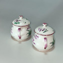Lunéville - Pair of cream jars with Chinese decor - Eighteenth century