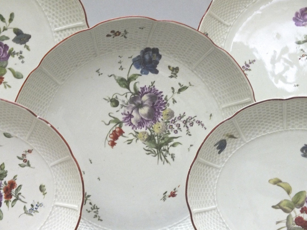 Ludwigsburg - 5 coupes et raviers - XVIIIe Siècle