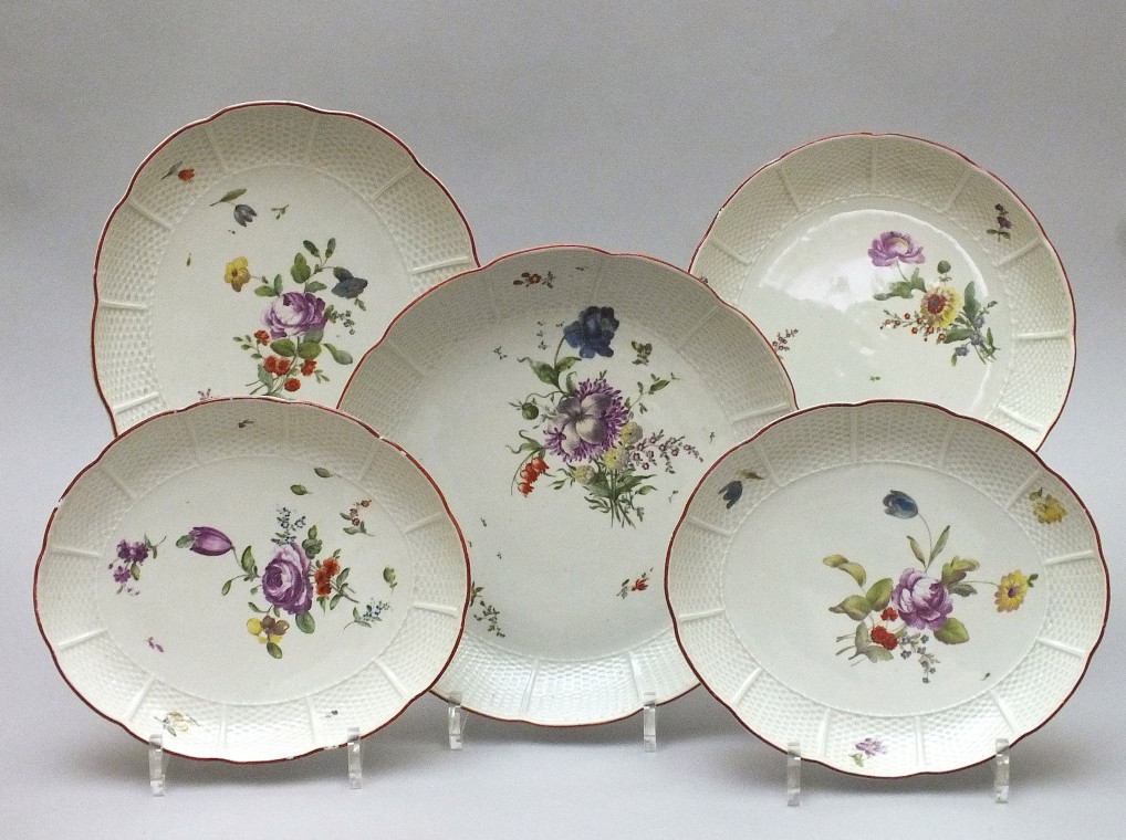 Ludwigsburg - 5 coupes et raviers - XVIIIe Siècle