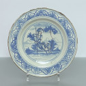 Saint jean du désert (Marseille) - Plate decorated with a shepherd -  Early eighteenth century