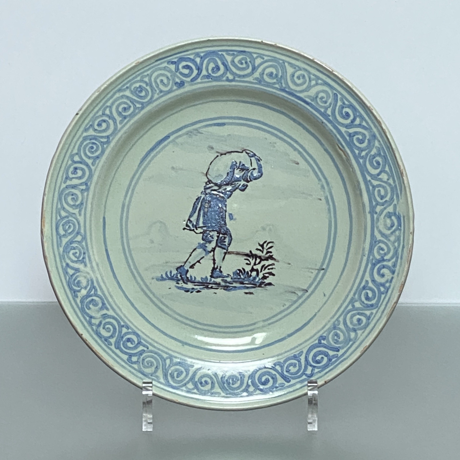 Saint-Jean-du-Désert (Marseille) - Plate depicting a porter - First half of the eighteenth century