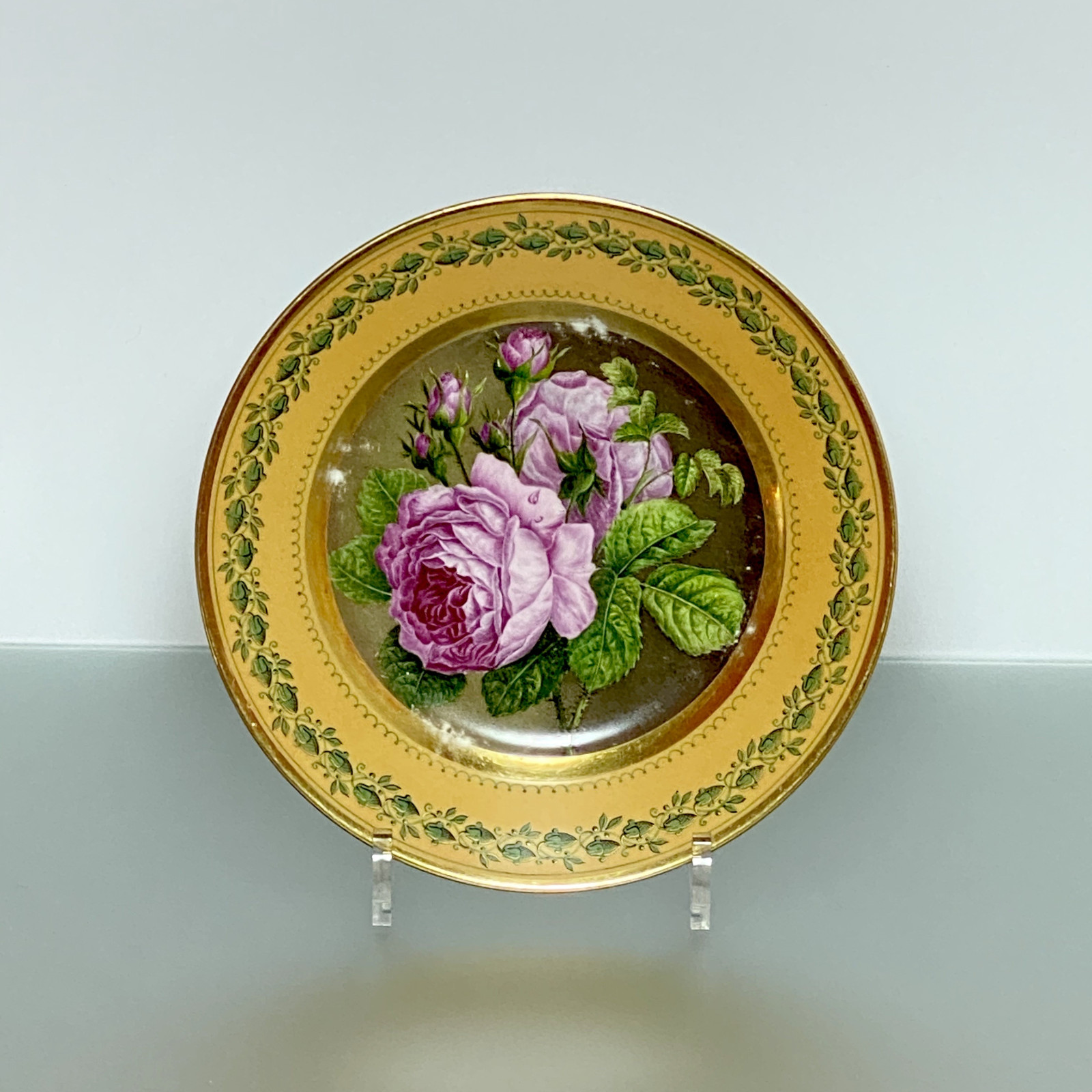 Paris - three plates with botanical decor - Early nineteenth century