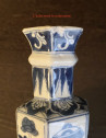 CHINA - Porcelain vase in hexagonal shape - KANGXI Period (1662 - 1722)