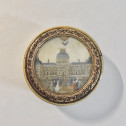 Circular ivory box decorated with a miniature depicting the flight of a hot air balloon - End of the eighteenth century