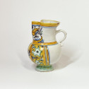 Deruta or Pesaro - Pitcher with pinched neck - Seventeenth century