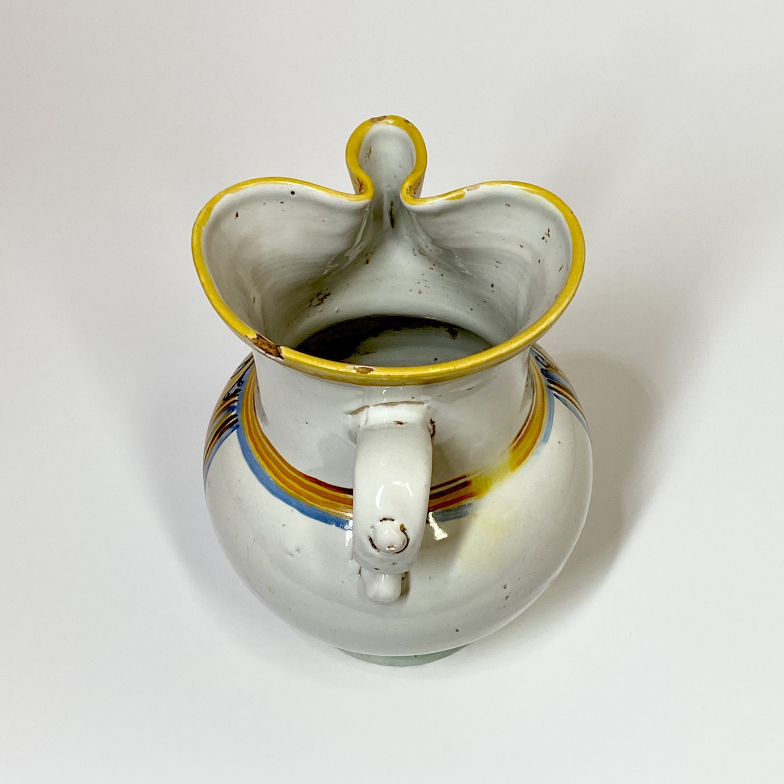 Deruta or Pesaro - Pitcher with pinched neck - Seventeenth century