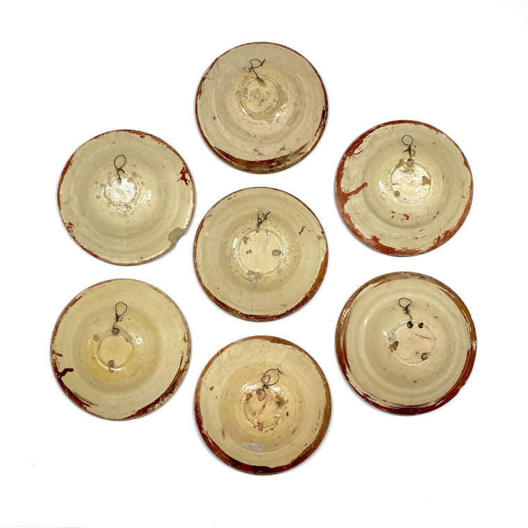 Hispano Moorish - 7 small cuts ceramic luster - eighteenth century