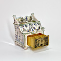 Rare patronymic writing case in earthenware attributed to Auvillar - Eighteenth century