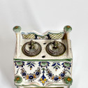 Rare patronymic writing case in earthenware attributed to Auvillar - Eighteenth century