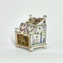 Rare patronymic writing case in earthenware attributed to Auvillar - Eighteenth century