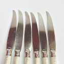 Saint-Cloud - Set of six white enamelled knives - Eighteenth century - circa 1740