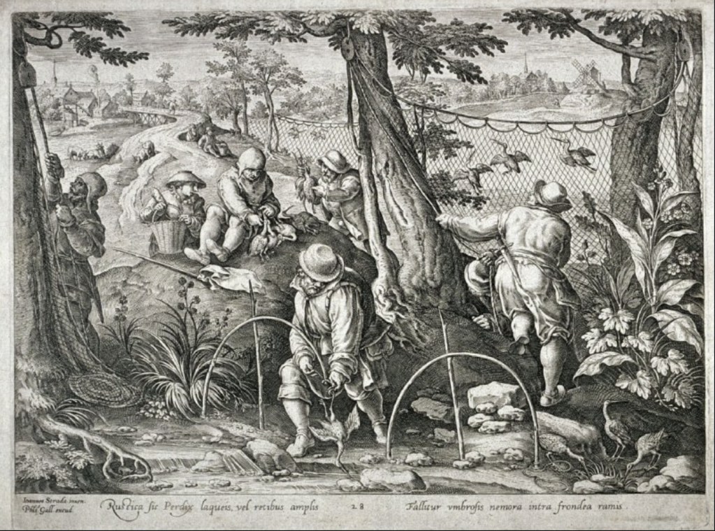 Talavera de la Reina (Tolède) - Grande jarre à décor de scène de chasse aux oiseaux - 1680-1700